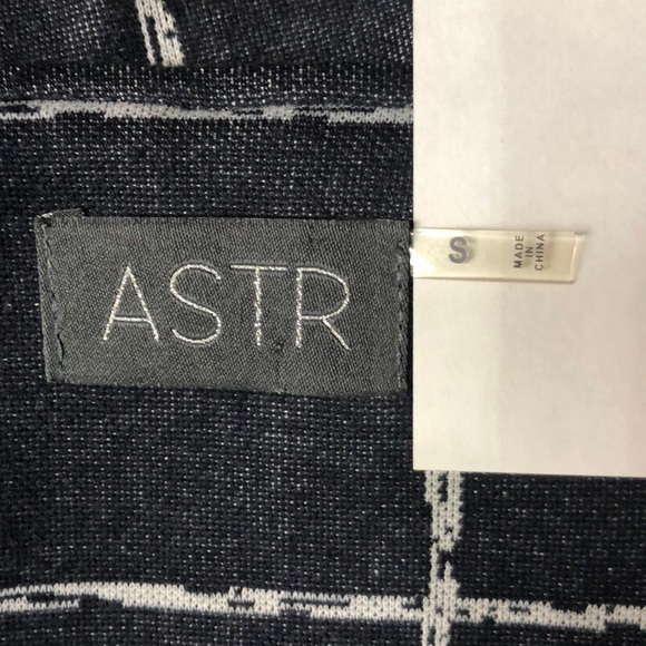ASTR open cardigan window pane charcoal pockets S - Picture 6 of 7